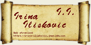 Irina Ilišković vizit kartica